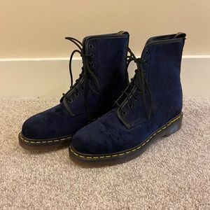 COPY - Vintage Blue Velvet Dr Martens Boots